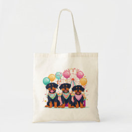 Bolsa Tote Cães Rottweiler Em Um Parque De Diversões