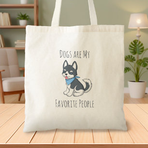 Bolsa Tote Cães são as Minhas Pessoas Favoritas Cachorro Husk
