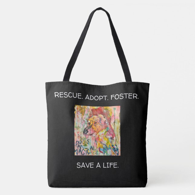 BOLSA TOTE CÃES SÃO MÁGICOS (Verso)