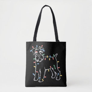 Bolsa Tote Cães Schnauzer Árvore Natal Pet Animal Cão