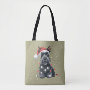 Bolsa Tote Cães Scottie Terrier Escocês Natal Mãe de Cachorro