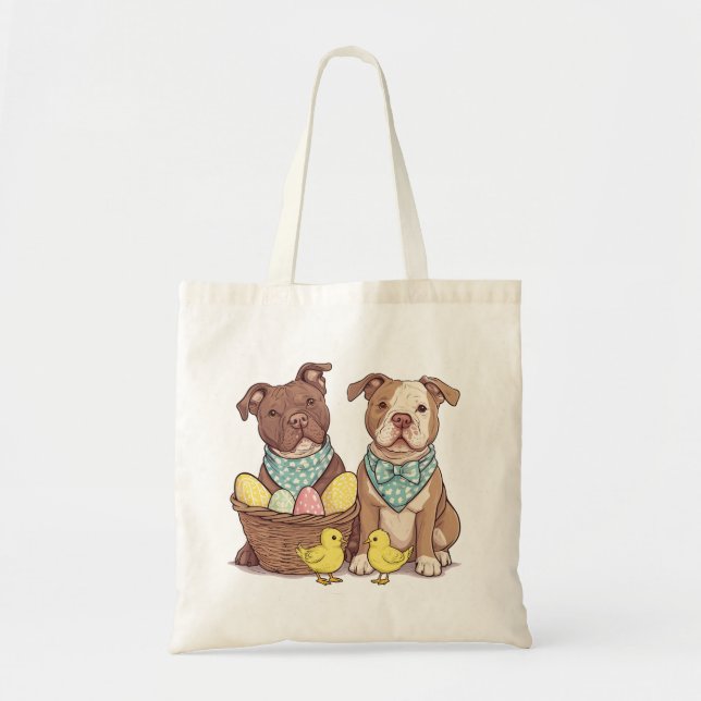 Bolsa Tote Cães Touro-páscoa (Frente)