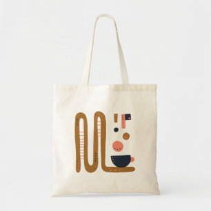 Bolsa Tote Café Abstrato