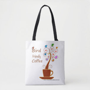 Bolsa Tote Café Amigo de Pássaro