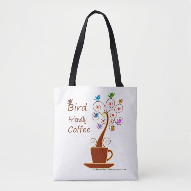 Bolsa Tote Café Amigo de Pássaro (Frente)