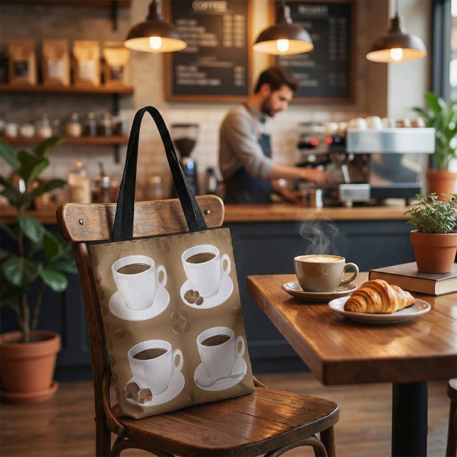 Bolsa Tote Café com feijão e chocolate (Criador carregado)
