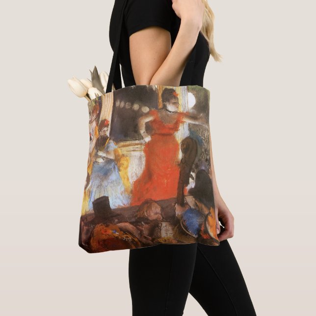 Bolsa Tote Cafe Concert em Les Embaixadeurs por Edgar Degas (Close Up)