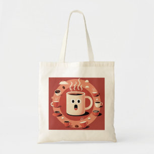 Bolsa Tote Café da Cartoon Cachorro Engraçado
