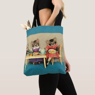 Bolsa Tote café da manhã com gatinhos