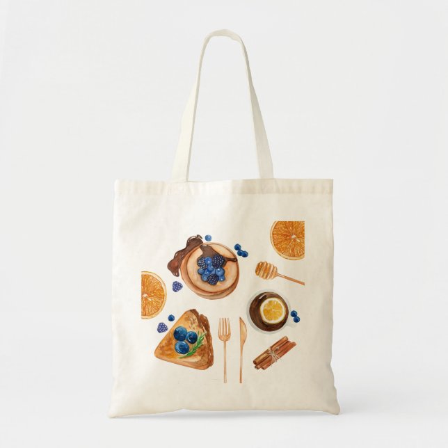 Bolsa Tote Café da manhã de beleza da cozinha de panquecas mo (Frente)