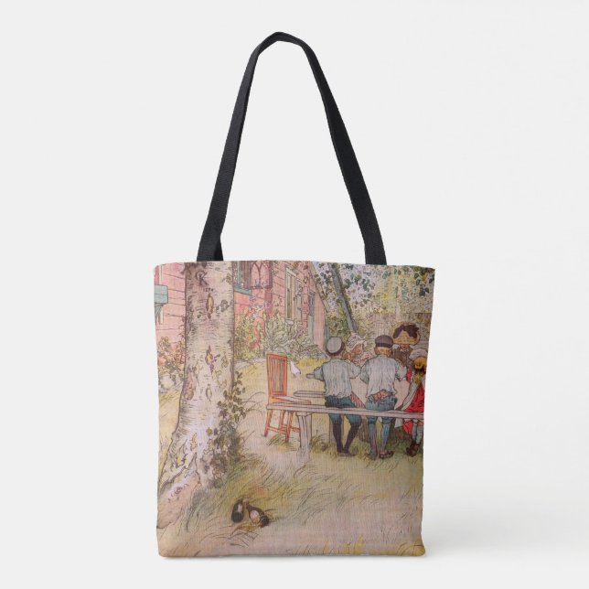 Bolsa Tote Café da Manhã sob a Grande Bétula por Carl Larsson (Verso)