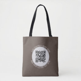 Bolsa Tote Café de Contato Livre Moderno Código QR sem Contat