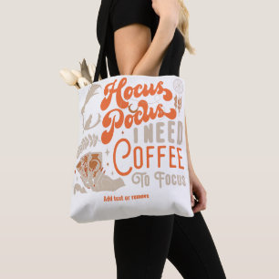 Bolsa Tote Café De Poco De Bruxa Para Focar Foto No Halloween