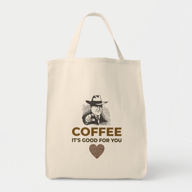 BOLSA TOTE CAFÉ. É BOM PARA VOCÊ. (Frente)