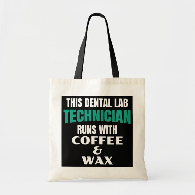 Bolsa Tote Café E Cera De Um Técnico De Laboratório Dental En (Frente)