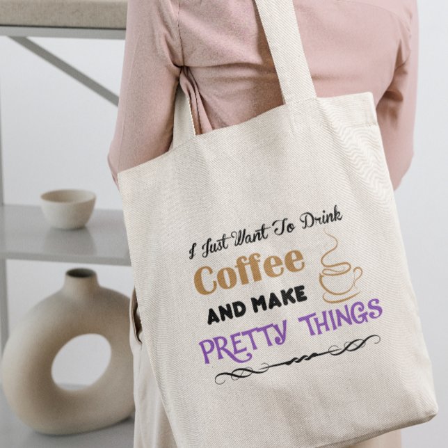 Bolsa Tote Café e coisas bonito (Criador carregado)