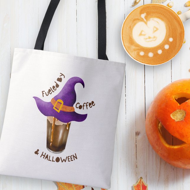 Bolsa Tote Café e Saco de Bebida Espirituosa do Halloween | W (Fueled by Coffee and Halloween Tote Bag)