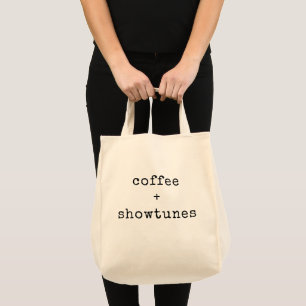 Bolsa Tote Café e Showtunes Amante do Teatro Musical Personal