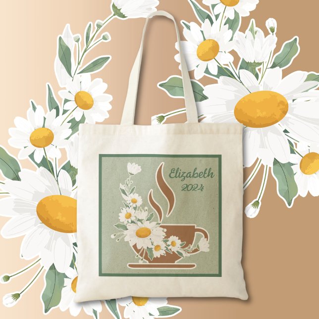 Bolsa Tote Café e Visitas (COFFEE & DAISIES TOTE)