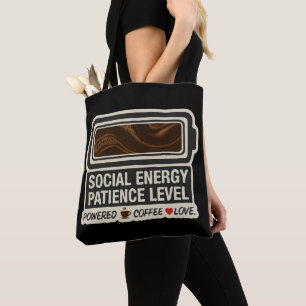Bolsa Tote Café Energiza Bateria Social Níveis de Energia D