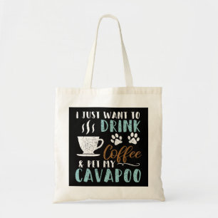 Bolsa Tote Café Engraçado e Pet My Cavapoo Dog 236