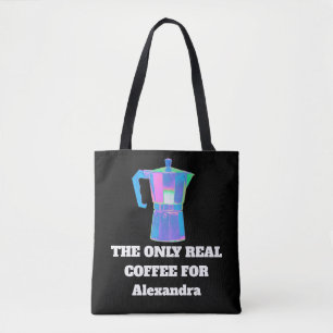 Bolsa Tote Café Engraçado Snob Nome Personalizado O Único Caf