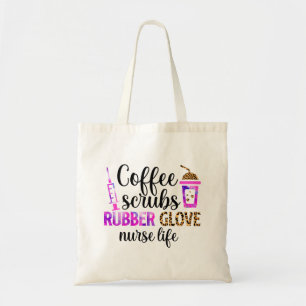 Bolsa Tote Café, Esfregões, Luvas De Borracha - Enfermeira Co