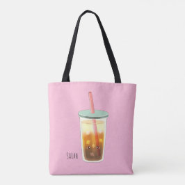 Bolsa Tote Café Físico De Caramelo Com Espuma De Creme