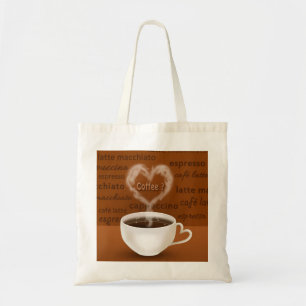 Bolsa Tote Café? Fumaça com Forma de Coração