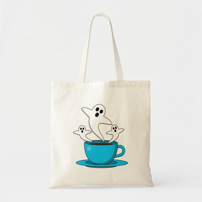 Bolsa Tote Café fumante fantasma (Frente)