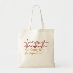 Bolsa Tote Café Heartbeat - Cafeine é a Vida Design