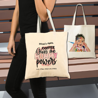 Bolsa Tote Café Me Dá Foto Personalizável De Potências De Mam
