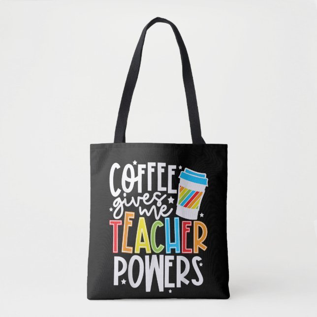 Bolsa Tote Café Me Dá Poderes de Professor (Frente)