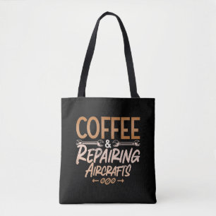 Bolsa Tote Café Mecânico De Aeronaves E Aeronaves De Reparaçã