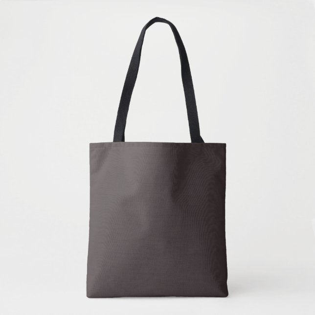 Bolsa Tote Café preto (cor sólida) (Frente)