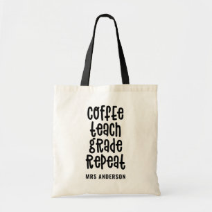 Bolsa Tote Café, professor, grau, professor de tipografia re