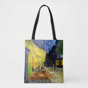 Bolsa Tote Café Terrace à noite por Van Gogh Fine Art