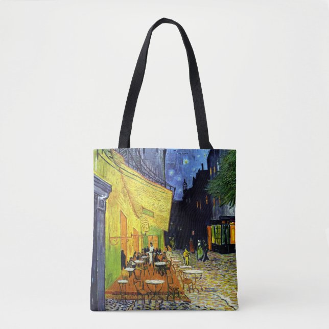 Bolsa Tote Café Terrace à noite por Van Gogh Fine Art (Frente)