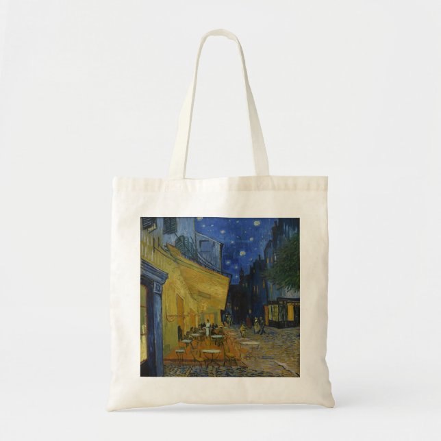 Bolsa Tote Café Terrace à noite por Vincent van Gogh (Frente)