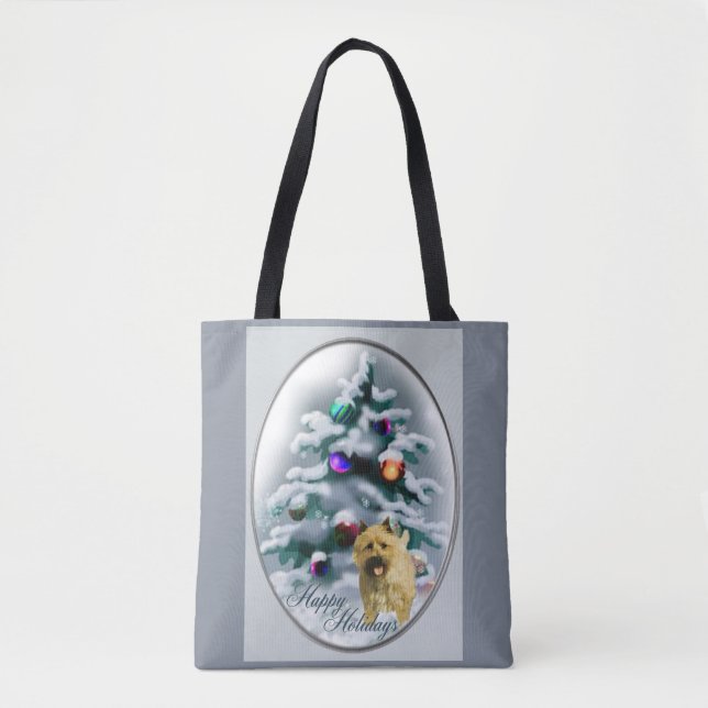 Bolsa Tote Cairn Terrier Christmas (Frente)