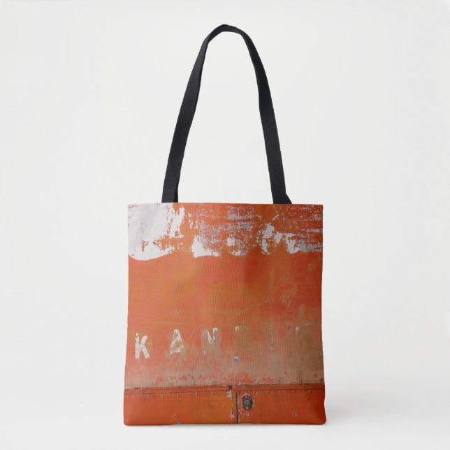 Bolsa Tote caixa de metal vermelho (Frente)