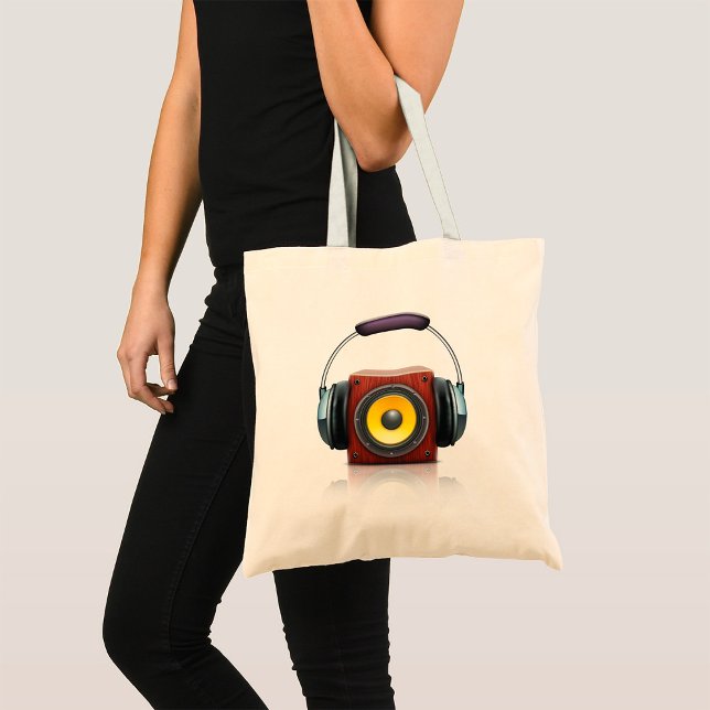 Bolsa Tote Caixa de Som de Madeira Moderna com Música de Fone (Criador carregado)