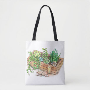 Bolsa Tote Caixa do plantador do Succulent