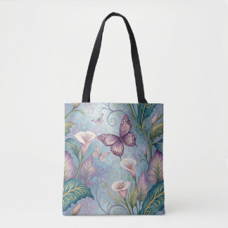 Bolsa Tote Calas Springtime e Borboletas