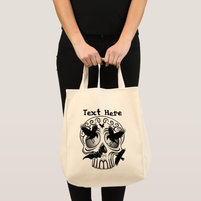 Bolsa Tote Calaveras Decorativas do Halloween (Frente (produto))