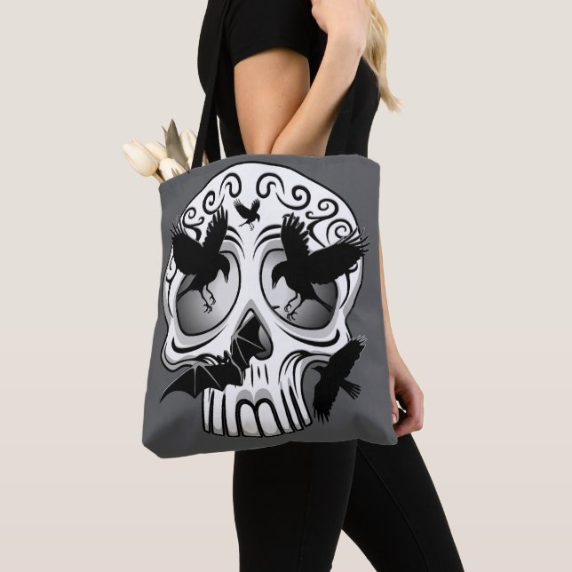 Bolsa Tote Calaveras Decorativas do Halloween (Close Up)