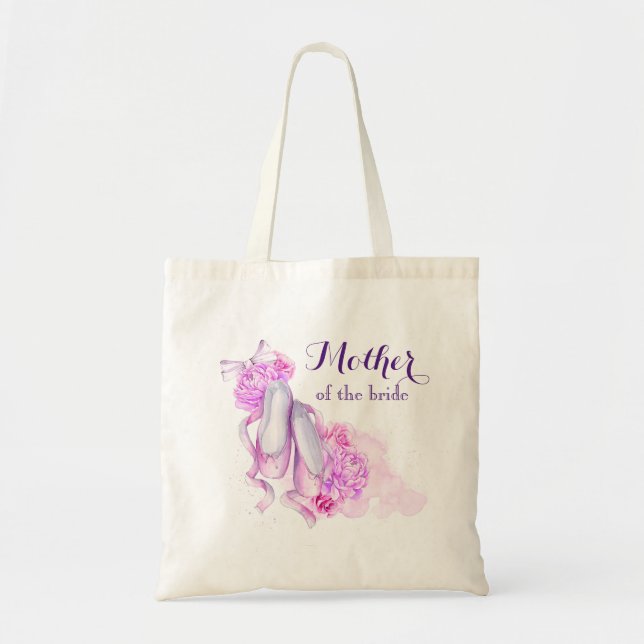 Bolsa Tote Calçados cor-de-água rosa Mãe da Noiva (Frente)