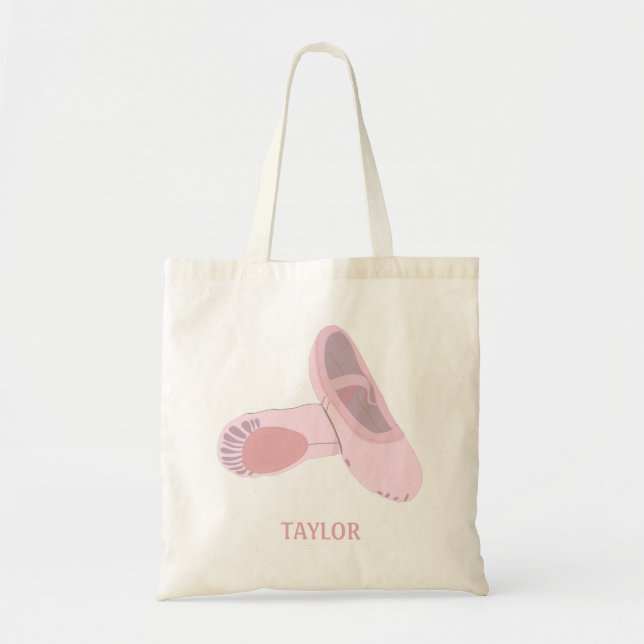 Bolsa Tote Calçados cor-de-rosa - Slippers personalizadas (Frente)