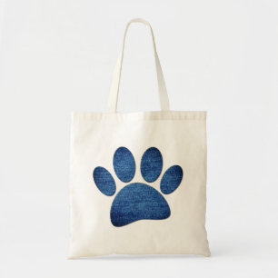 Bolsa Tote Calças jeans de ganga falsa com textura impressa d
