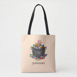 Bolsa Tote Caldeirão de Doces de Doce ou Travessura